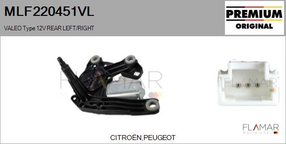 FLAMAR MLF220451VL - Motor stergator aaoparts.ro