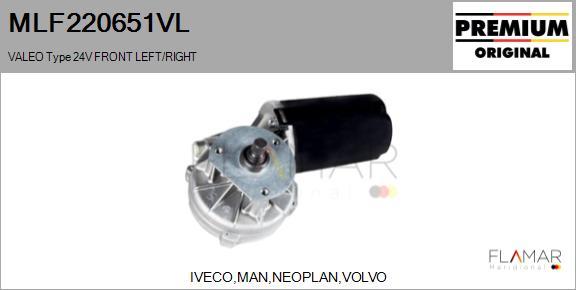 FLAMAR MLF220651VL - Motor stergator aaoparts.ro