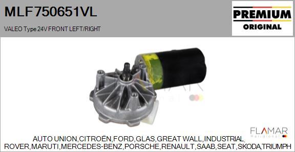 FLAMAR MLF750651VL - Motor stergator aaoparts.ro