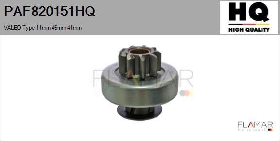 FLAMAR PAF820151HQ
 - Pinion electromotor aaoparts.ro