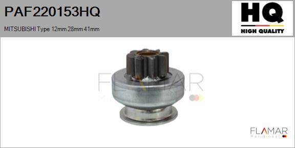 FLAMAR PAF220153HQ
 - Pinion electromotor aaoparts.ro