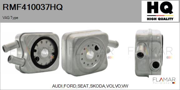 FLAMAR RMF410037HQ - Radiator ulei, ulei motor aaoparts.ro