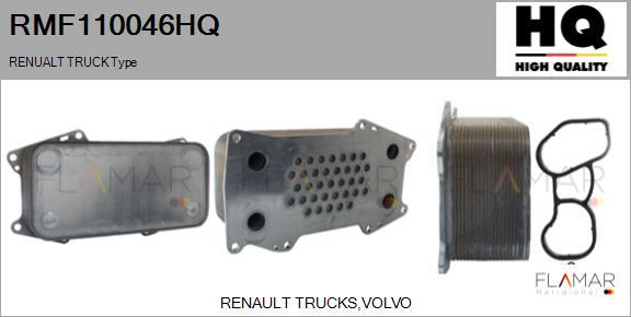 FLAMAR RMF110046HQ - Radiator ulei, ulei motor aaoparts.ro