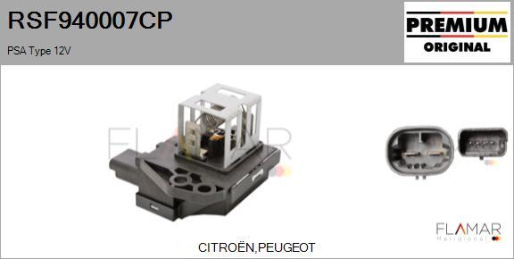 FLAMAR RSF940007CP - Rezistor, Electromotor - ventilator aaoparts.ro