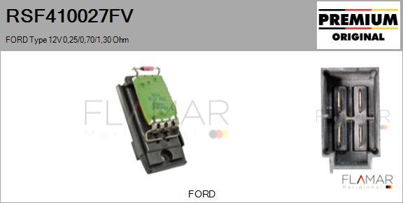 FLAMAR RSF410027FV - Rezistor, ventilator habitaclu aaoparts.ro