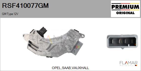 FLAMAR RSF410077GM - Rezistor, ventilator habitaclu aaoparts.ro