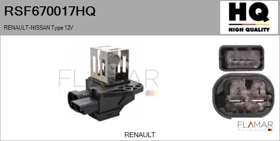 FLAMAR RSF670017HQ - Rezistor, Electromotor - ventilator aaoparts.ro