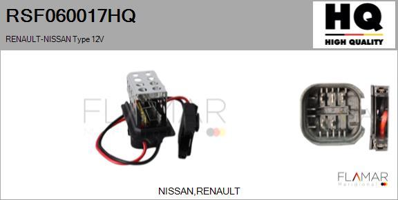 FLAMAR RSF060017HQ - Rezistor, ventilator habitaclu aaoparts.ro