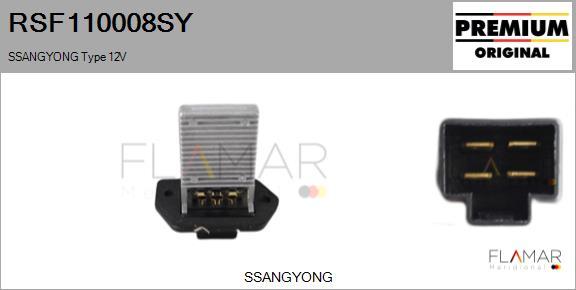 FLAMAR RSF110008SY - Rezistor, ventilator habitaclu aaoparts.ro