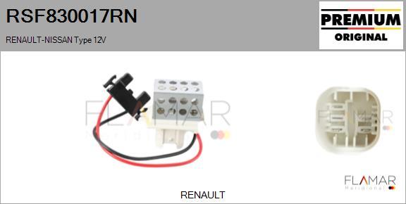 FLAMAR RSF830017RN - Rezistor, ventilator habitaclu aaoparts.ro