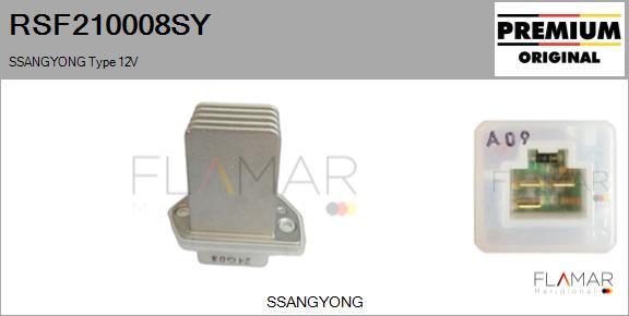 FLAMAR RSF210008SY - Rezistor, ventilator habitaclu aaoparts.ro