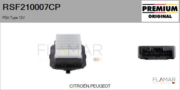 FLAMAR RSF210007CP - Rezistor, ventilator habitaclu aaoparts.ro