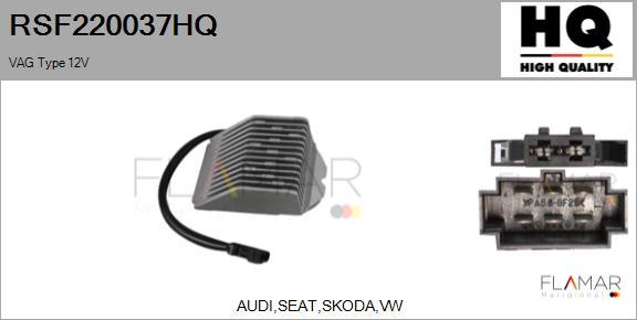 FLAMAR RSF220037HQ - Rezistor, ventilator habitaclu aaoparts.ro