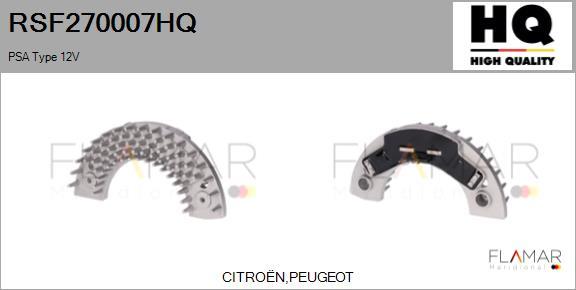 FLAMAR RSF270007HQ - Rezistor, ventilator habitaclu aaoparts.ro