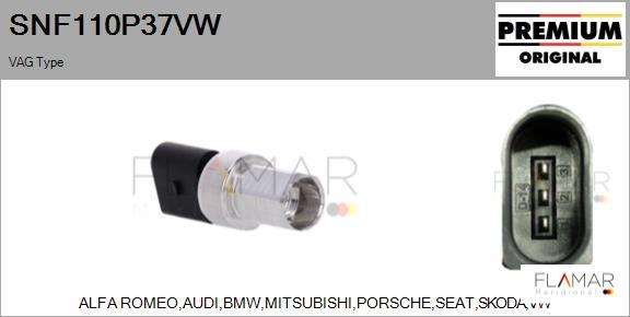 FLAMAR SNF110P37VW - Comutator presiune, aer conditionat aaoparts.ro