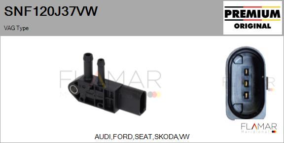 FLAMAR SNF120J37VW - Senzor, presiune gaze evacuare aaoparts.ro