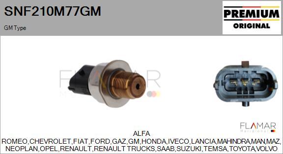 FLAMAR SNF210M77GM - Senzor, presiune combustibil aaoparts.ro