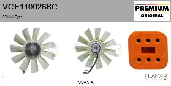 FLAMAR VCF110026SC - Cupla, ventilator radiator aaoparts.ro