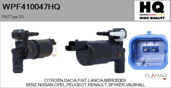 FLAMAR WPF410047HQ - Pompa de apa,spalare parbriz aaoparts.ro