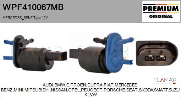 FLAMAR WPF410067MB - Pompa de apa,spalare parbriz aaoparts.ro