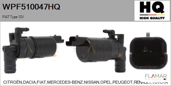 FLAMAR WPF510047HQ - Pompa de apa,spalare parbriz aaoparts.ro