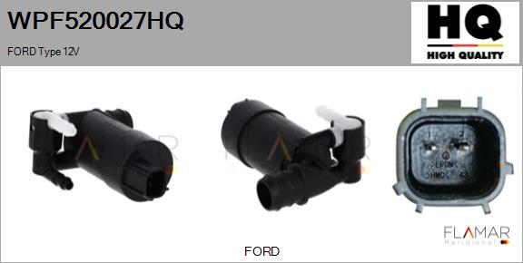 FLAMAR WPF520027HQ - Pompa de apa,spalare parbriz aaoparts.ro
