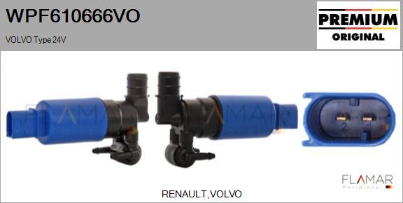 FLAMAR WPF610666VO - Pompa de apa,spalare parbriz aaoparts.ro