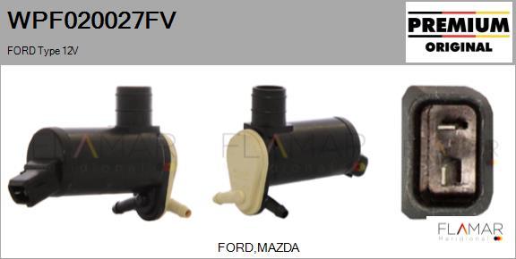 FLAMAR WPF020027FV - Pompa de apa,spalare parbriz aaoparts.ro