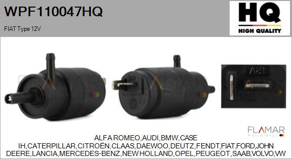 FLAMAR WPF110047HQ - Pompa de apa,spalare parbriz aaoparts.ro