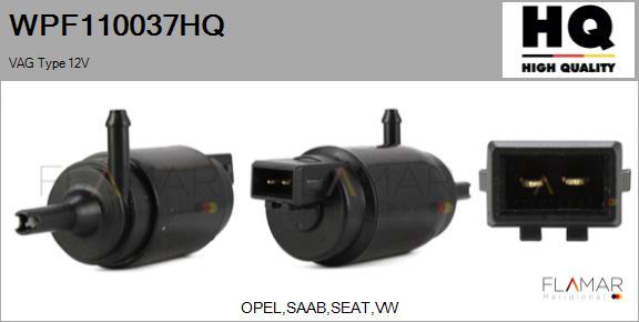 FLAMAR WPF110037HQ - Pompa de apa,spalare parbriz aaoparts.ro