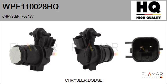 FLAMAR WPF110028HQ - Pompa de apa,spalare parbriz aaoparts.ro