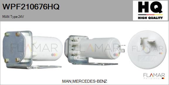 FLAMAR WPF210676HQ - Pompa de apa,spalare parbriz aaoparts.ro