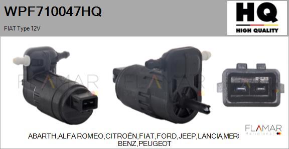 FLAMAR WPF710047HQ - Pompa de apa,spalare parbriz aaoparts.ro
