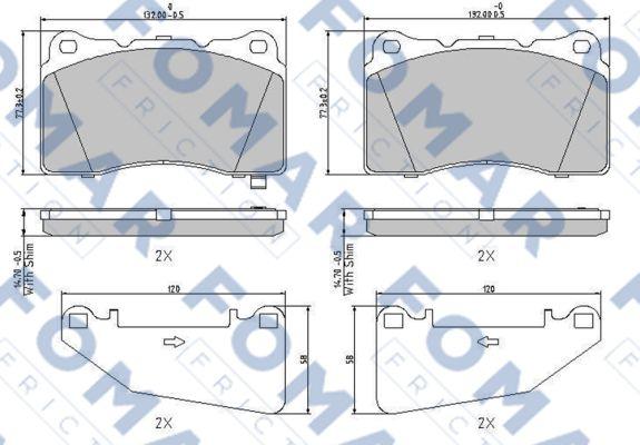 FOMAR Friction FO 999381 - Set placute frana,frana disc aaoparts.ro