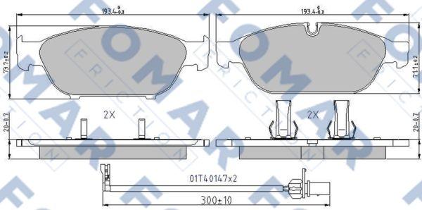 FOMAR Friction FO 998881 - Set placute frana,frana disc aaoparts.ro