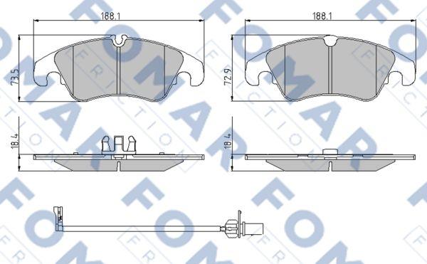 FOMAR Friction FO 962281 - Set placute frana,frana disc aaoparts.ro