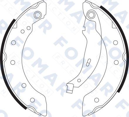 FOMAR Friction FO 9098 - Set saboti frana aaoparts.ro