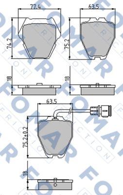 FOMAR Friction FO 905781 - Set placute frana,frana disc aaoparts.ro