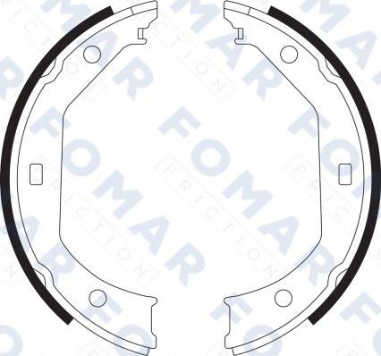 FOMAR Friction FO 9065 - Set saboti frana aaoparts.ro