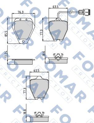 FOMAR Friction FO 900481 - Set placute frana,frana disc aaoparts.ro