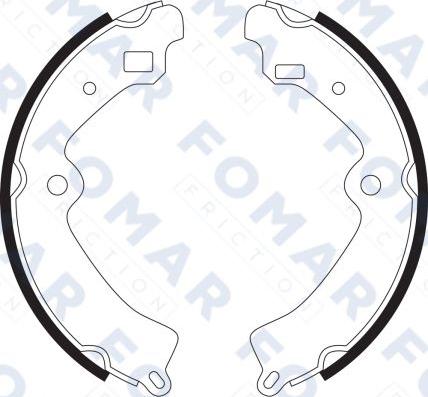 FOMAR Friction FO 9085 - Set saboti frana aaoparts.ro