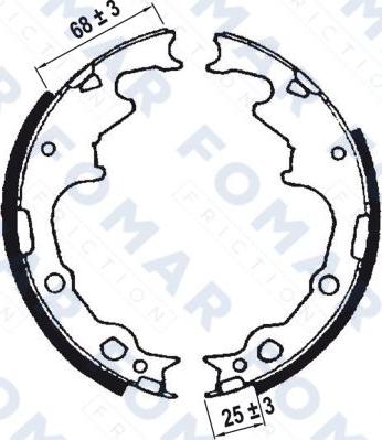 FOMAR Friction FO 9028 - Set saboti frana aaoparts.ro