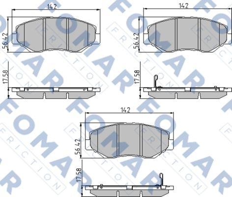 FOMAR Friction FO 911681 - Set placute frana,frana disc aaoparts.ro