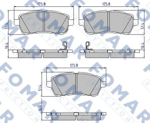 FOMAR Friction FO 935981 - Set placute frana,frana disc aaoparts.ro