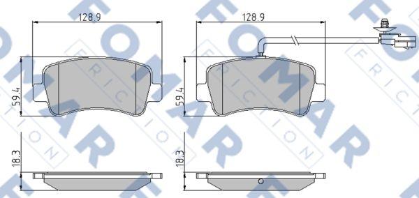 FOMAR Friction FO 935481 - Set placute frana,frana disc aaoparts.ro