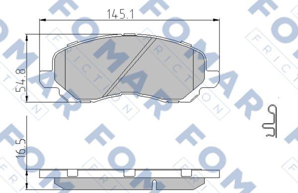 FOMAR Friction FO 935881 - Set placute frana,frana disc aaoparts.ro