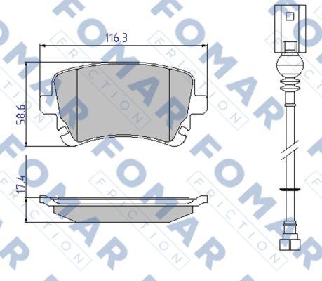 FOMAR Friction FO 936681 - Set placute frana,frana disc aaoparts.ro