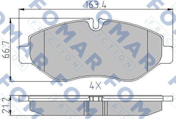 FOMAR Friction FO 929381 - Set placute frana,frana disc aaoparts.ro