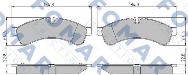 FOMAR Friction FO 929281 - Set placute frana,frana disc aaoparts.ro