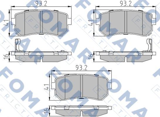 FOMAR Friction FO 924081 - Set placute frana,frana disc aaoparts.ro